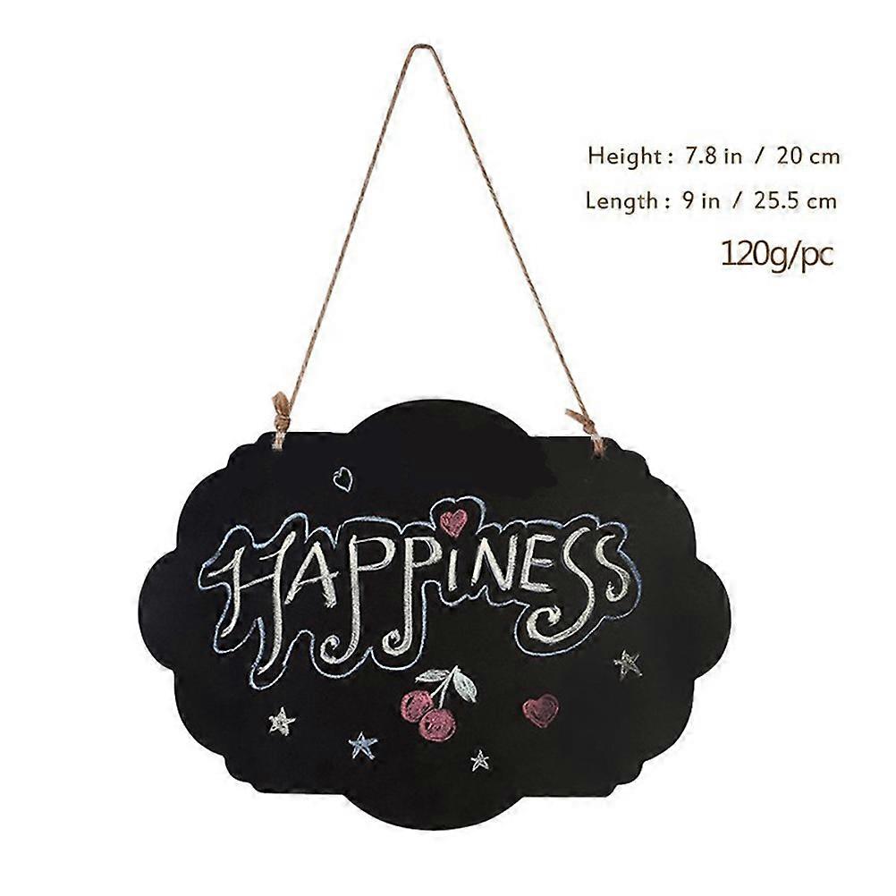 壁の装飾両面消去可能なメッセージボードショップデコレーションウェーブシェイプブラック25x20cmレコード1個