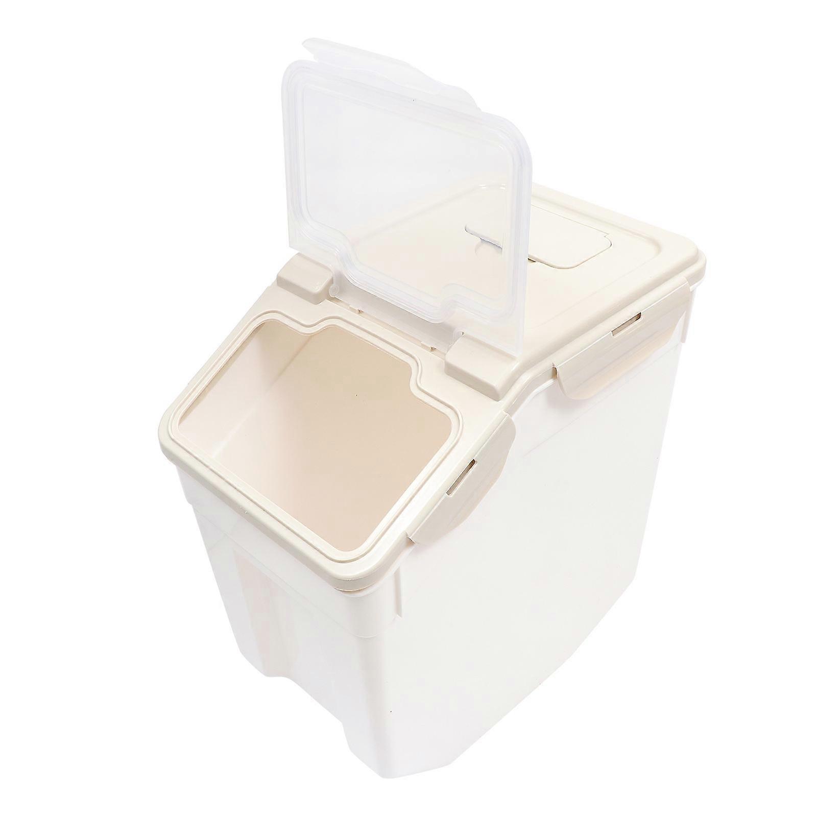 حاوية طعام القطط محكمة الإغلاق دلو برميل التخزين لأصحاب الأليفة مقاوم للرطوبة مقاوم للغبار 35 * 36 * 22.7 سم 1 قطعة