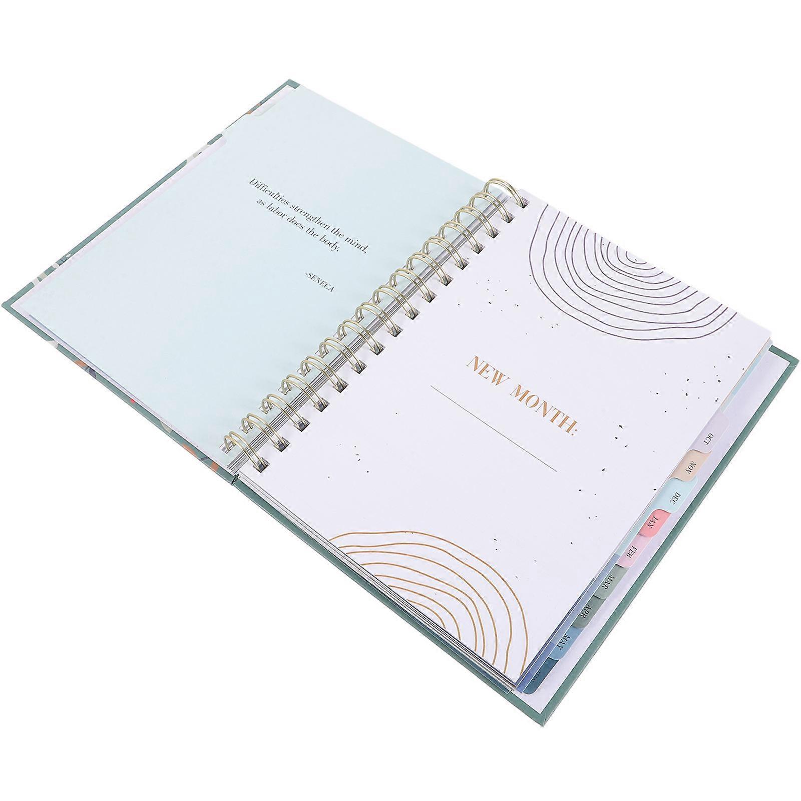 Work Planner Monthly Planner Notebook A5 Size Multi Color For Organizing Personalizing Work 1Set