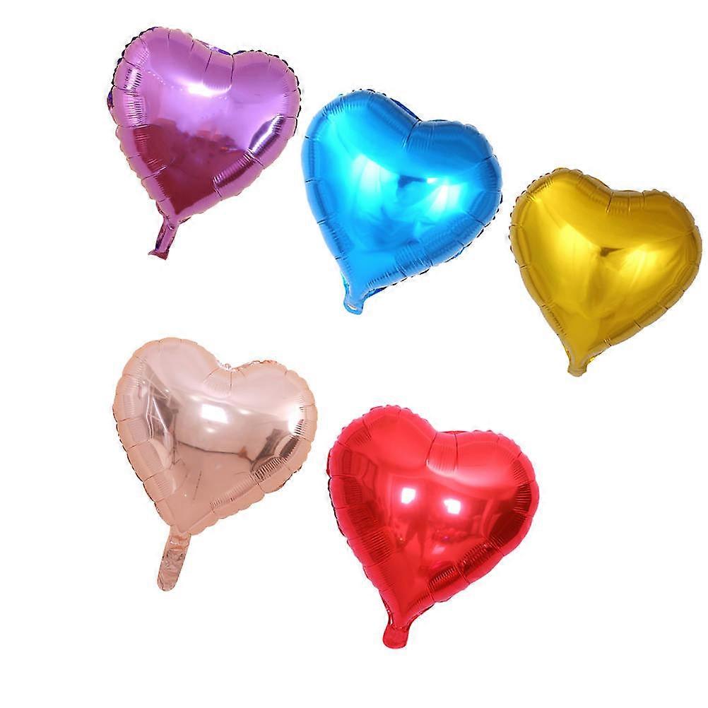 Valentine's Day Balloon Romantic Heart Shape Photo Background 5Pcs
