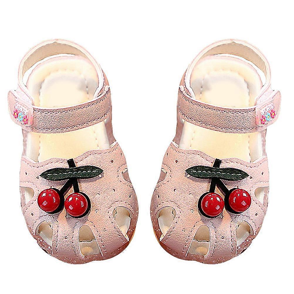 Summer Sandals Wear-Resistant Pink Size 18 For Girls 1Pair