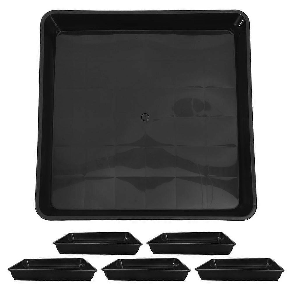 6pcs Square Plant Saucer Heavy Duty Plastic Water Catcher Tray for Gardens – Elegant, Durable Support for Flower Pots on Balconies and Outdoor Spaces