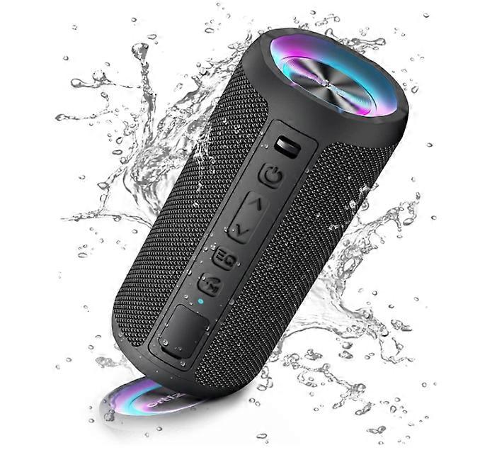 Bluetooth Speaker, Portable Wireless Bluetooth Speakers With Led Light, Louder Volume & Enhanced Bass, Black