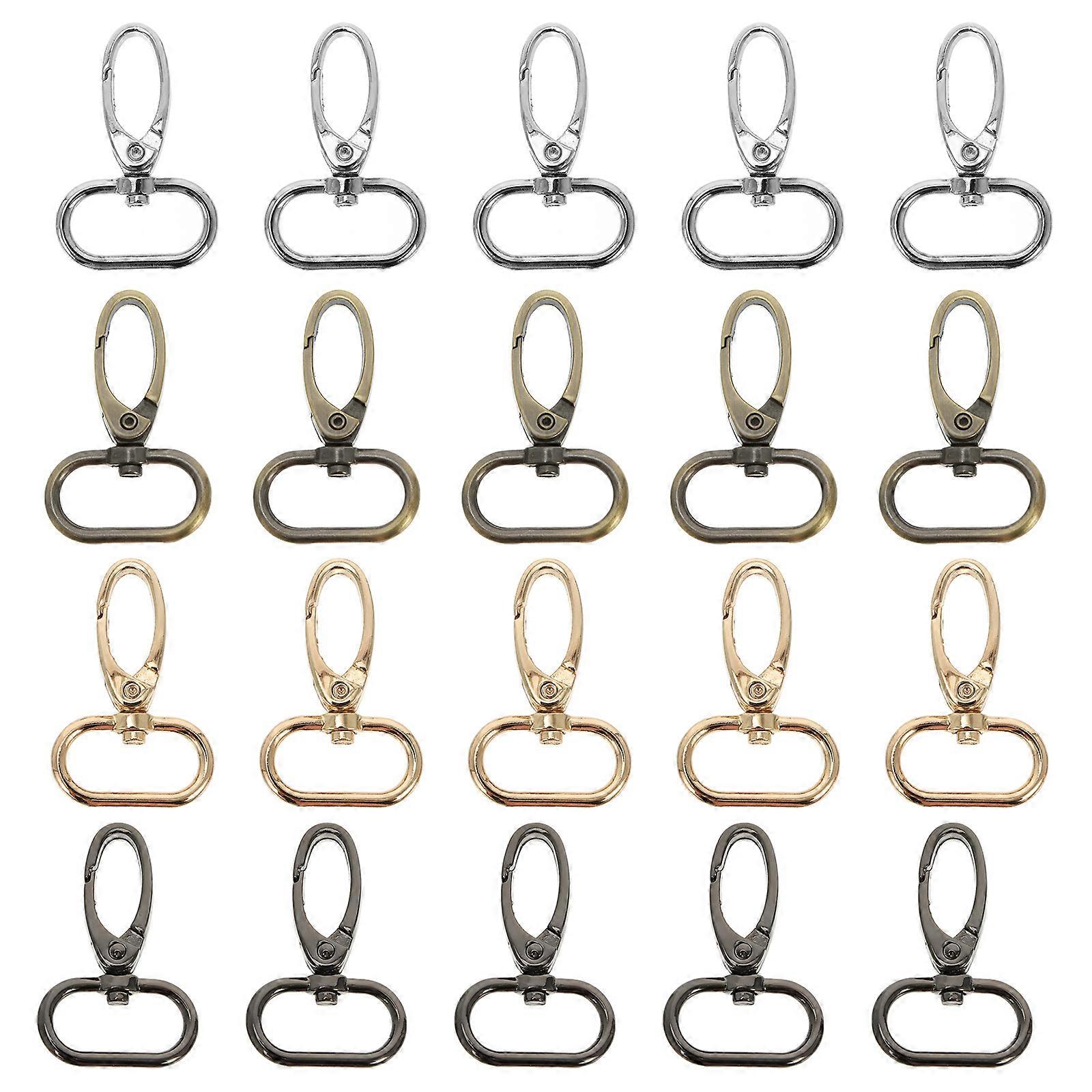 20pcs Assorted Color Alloy Swivel Trigger Clips for DIY Craft Supplies and Jewelry Making