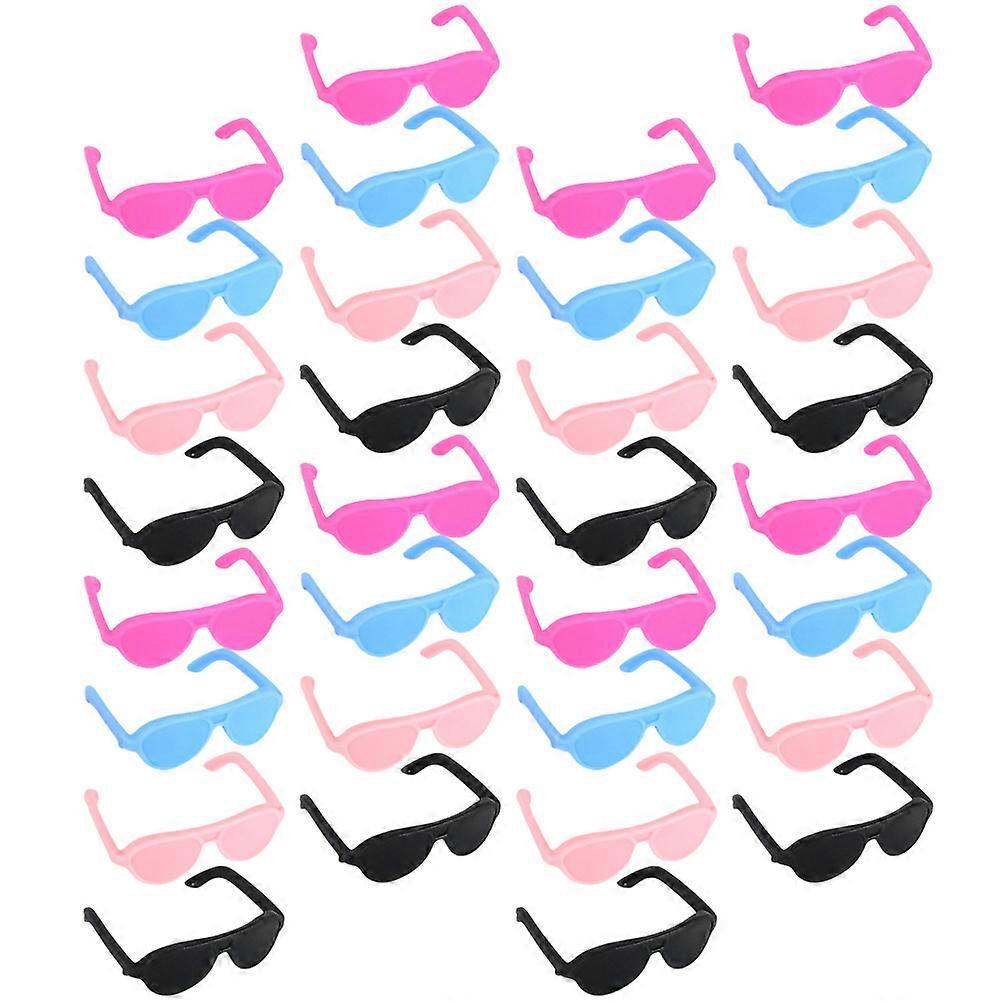 100pcs Mini Sunglasses Doll Glasses Craft Accessories for Doll House