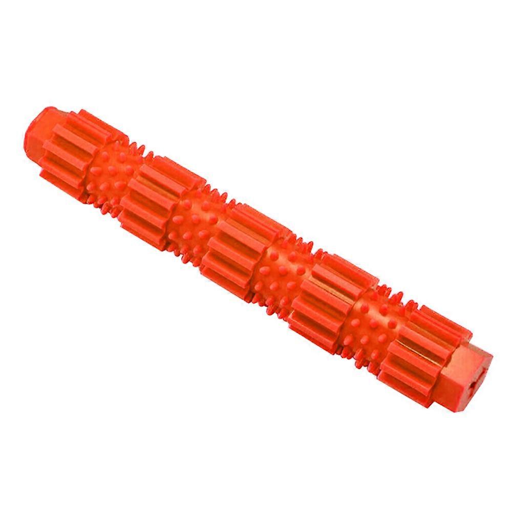 Teething Dog Toys for Puppies Durable Molar Rod TPR Chew Toy for Dog Training Small Orange 1Pack