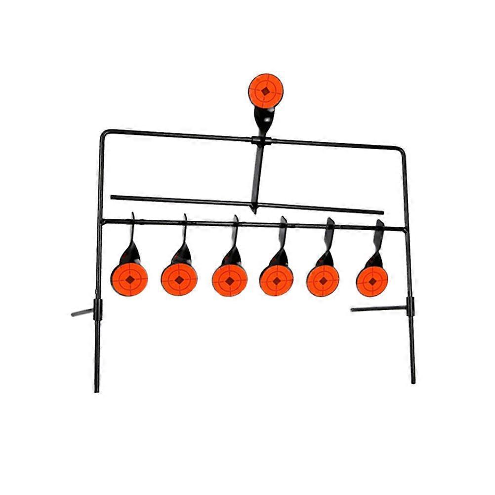 Seven Head Practice Shooting Steel Target Hunting Exercise Auto Reset Target Shooting Game Toys for Outdoor