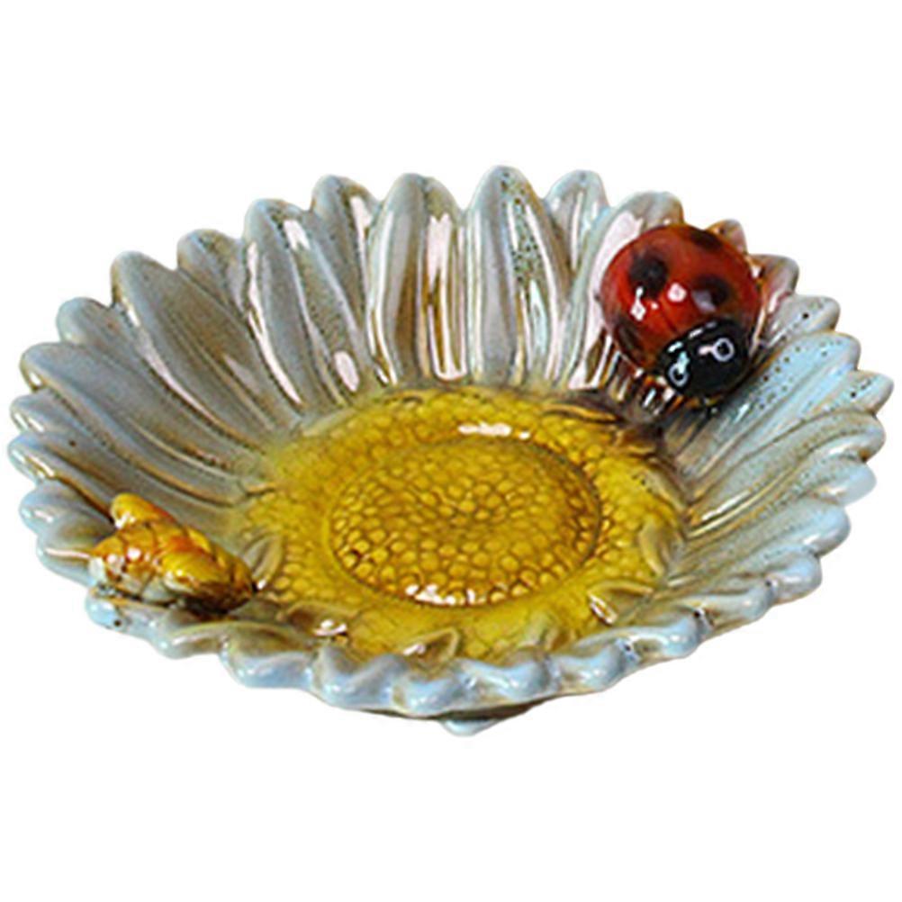 Ceramic Creative Flower Shape Bathroom Use Keeps Soap Dry Strong Bearing 1Set