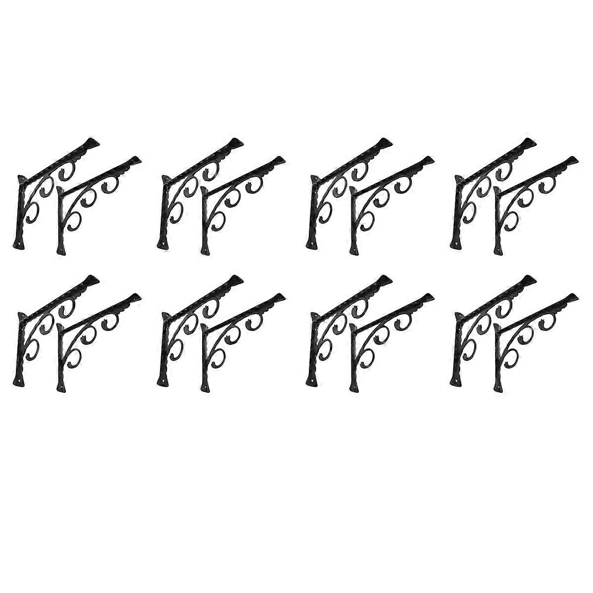 16Pcs Wall Mounted L Shaped Angle Bracket Multifuntional Brace Shelf Brackets Decorative Shelf Brack