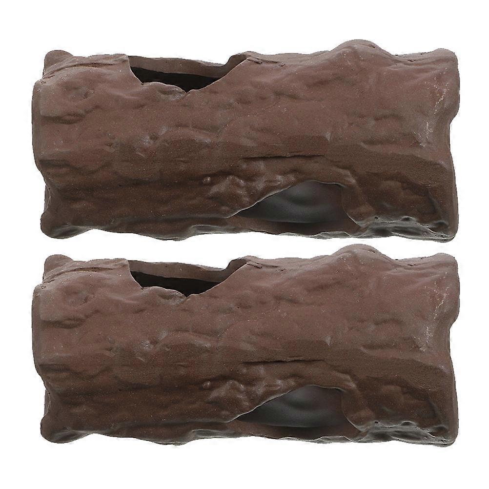 Shrimp Cave Shrimp Hideout Aquarium Decor Natural Look Red Stoneware 2Pcs