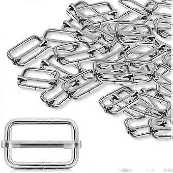 25mm Slide Buckle Set: Durable Silver Fasteners for Backpacks, Pet Collars, and Webbing Bags (30pcs)