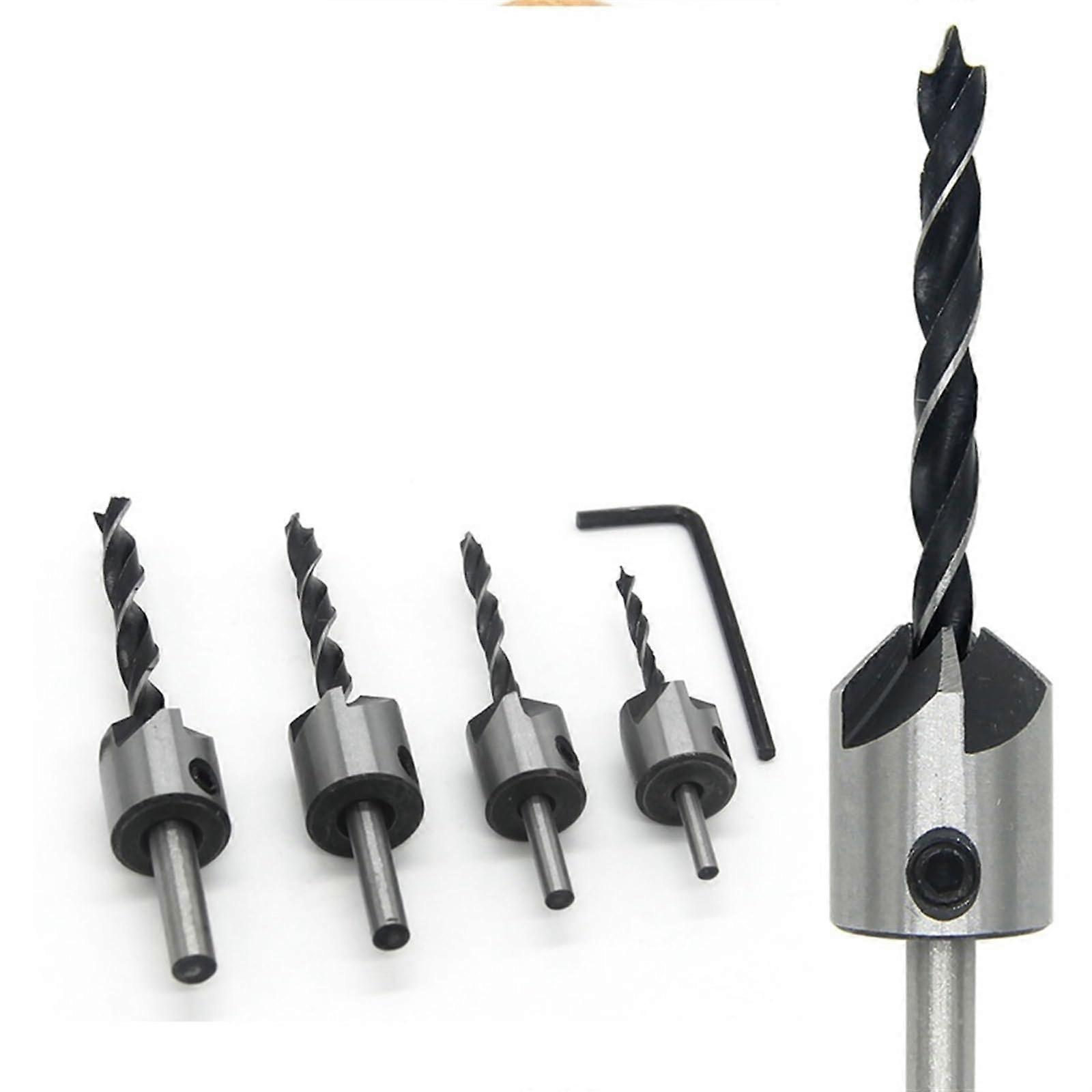 HSS Countersink Drill Bit 5mm with Hex Wrench for Woodworking and Carpentry Reaming
