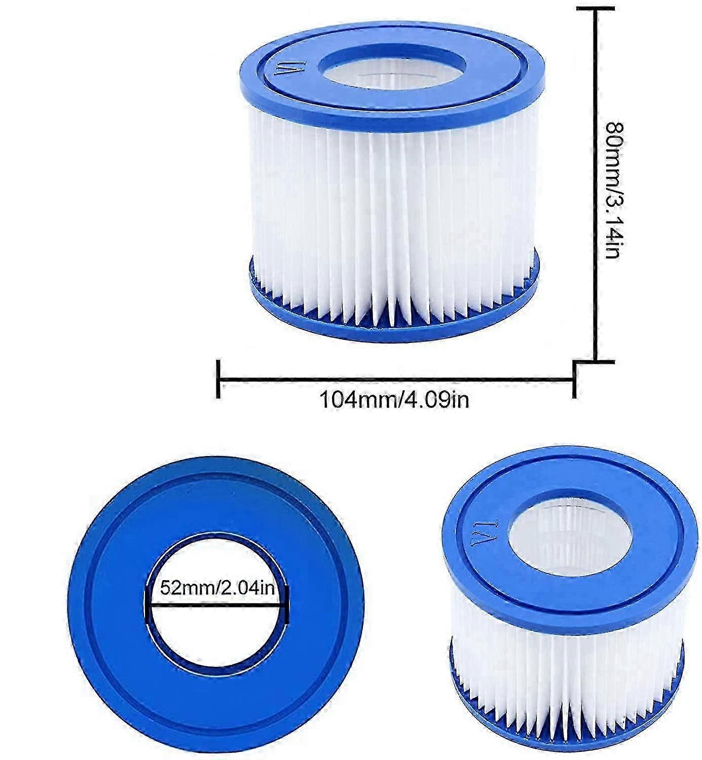 Poolfilter, för Bestway Spa-filterpump, reservpatron typ VI (4 st) - DD01