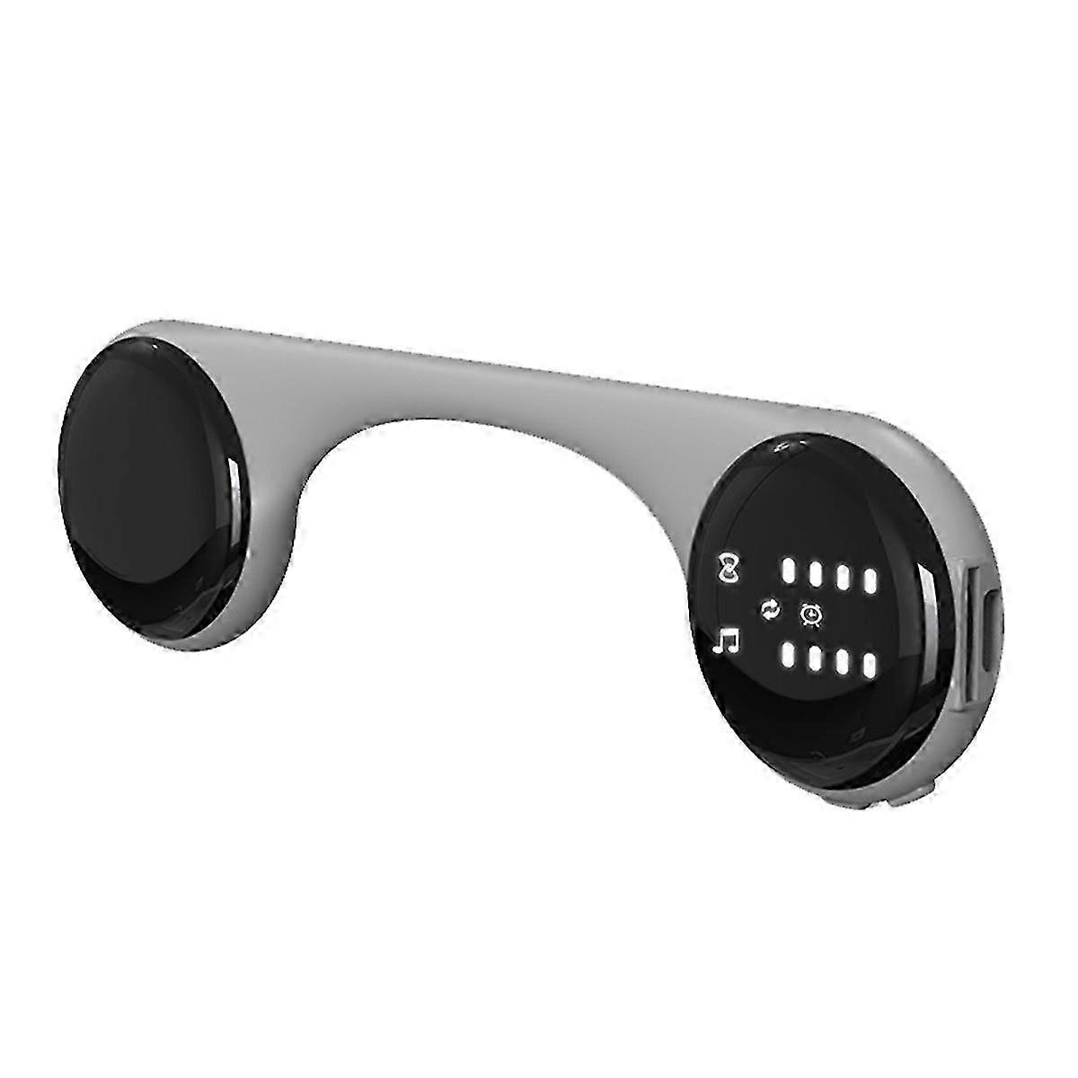 Bone Conduction Bluetooth Speaker White Noise Sleep Aid Music Box with LED Display Support for TF Card Timed Shutdown Gray