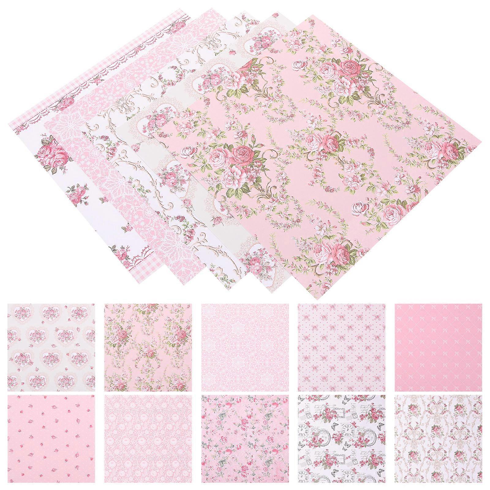Textured Scrapbook Paper Diy Projects Pink 15.00X15.00X0.10CM 24 Sheets