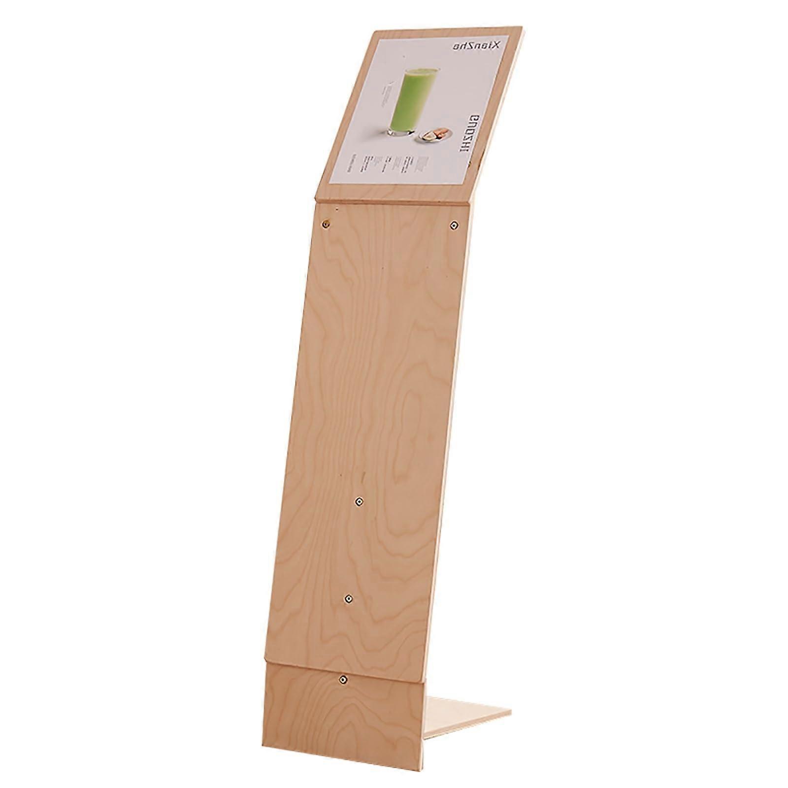 Wooden Sign Holder Stand, Multifunctional Floor Display for Trade Show Advertising (Beige, 80cm/31in)