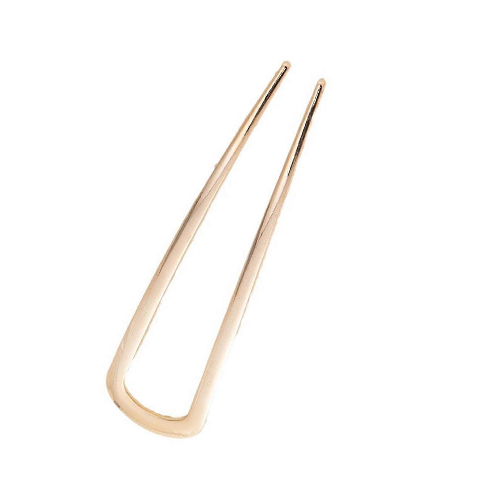 French Twist Hair Pins for Thick Hair, Unique Shaped Metal Alloy Accessories, Gold Color for Women and Girls