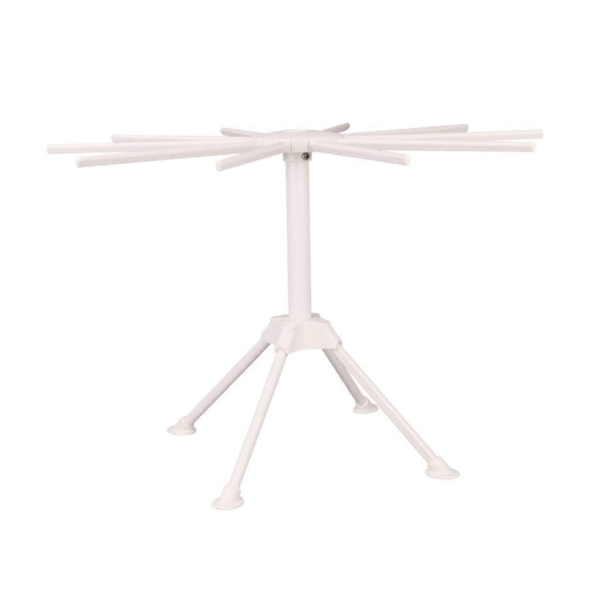 1 Piece Foldable Noodle Rack with Arms Compact Noodle Dryer for Home to Assemble Store and NonSlip for Spaghetti Fettuccine and White