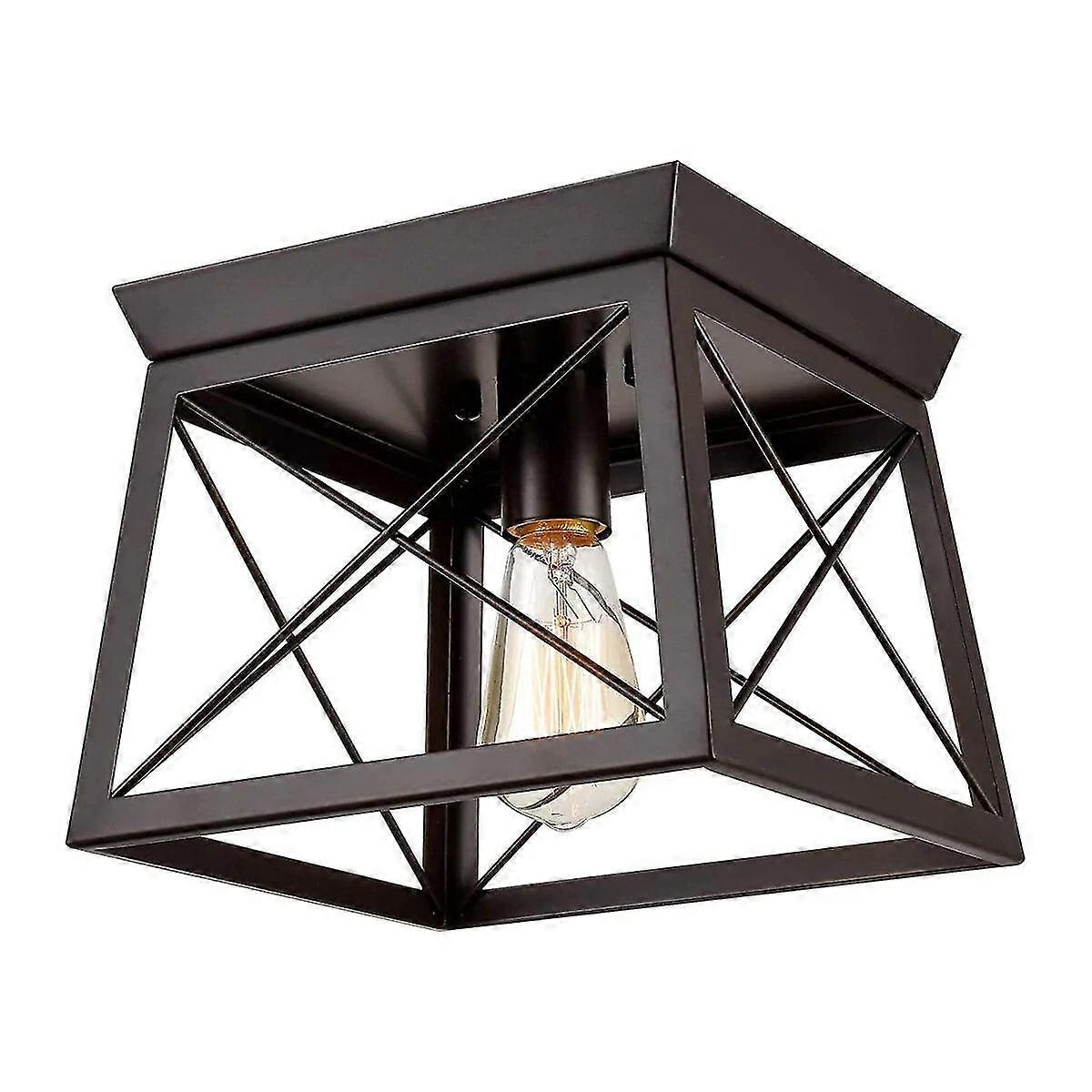 110V E26 Square Chandelier Pendant Light Fixture with 2 Heads, Compatible with Various Bulbs, No Light Bulb Included