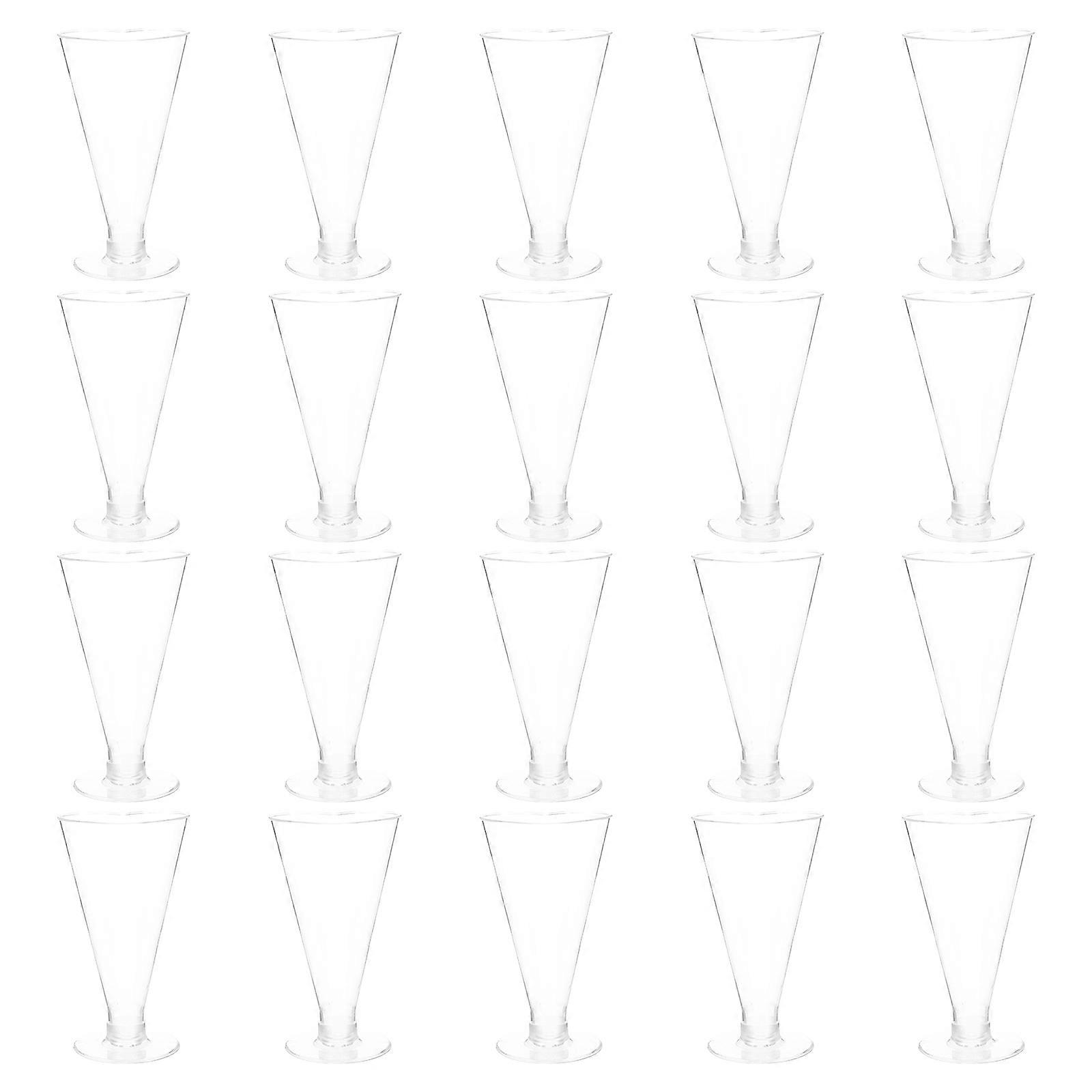 Transparent Dessert Cups 25Pcs Ice Cream Cup Ideal For Cafe Use In Unique Shape For Effective Dessert Holding