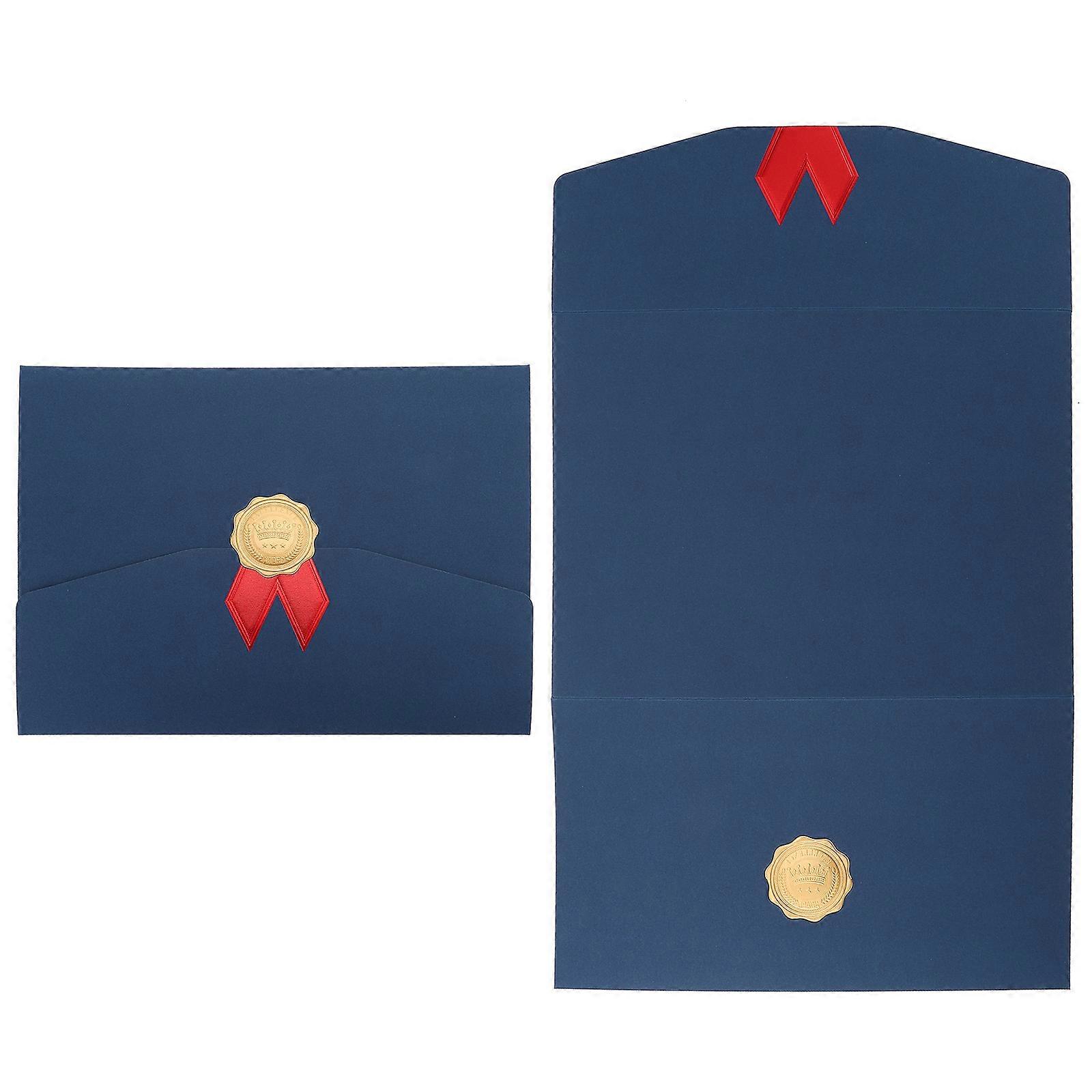 Honor Certificate Holder Three-Fold Paperboard Elegant Design For Home Use .50X22.80X0.10Cm Protect Certificates 2Pack