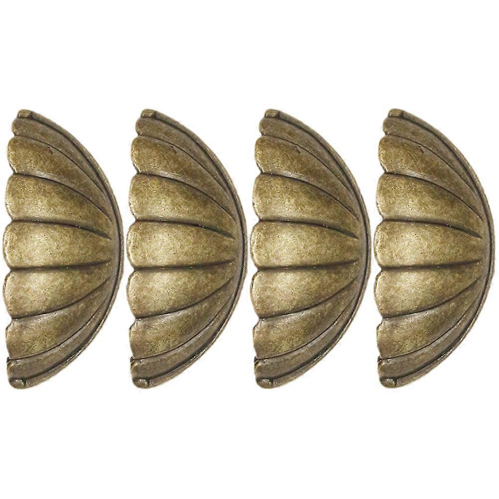 Here's a polished and professional product description based on your input:
**4pcs Vintage Shell Cabinet Handles – Retro Drawer Pulls for