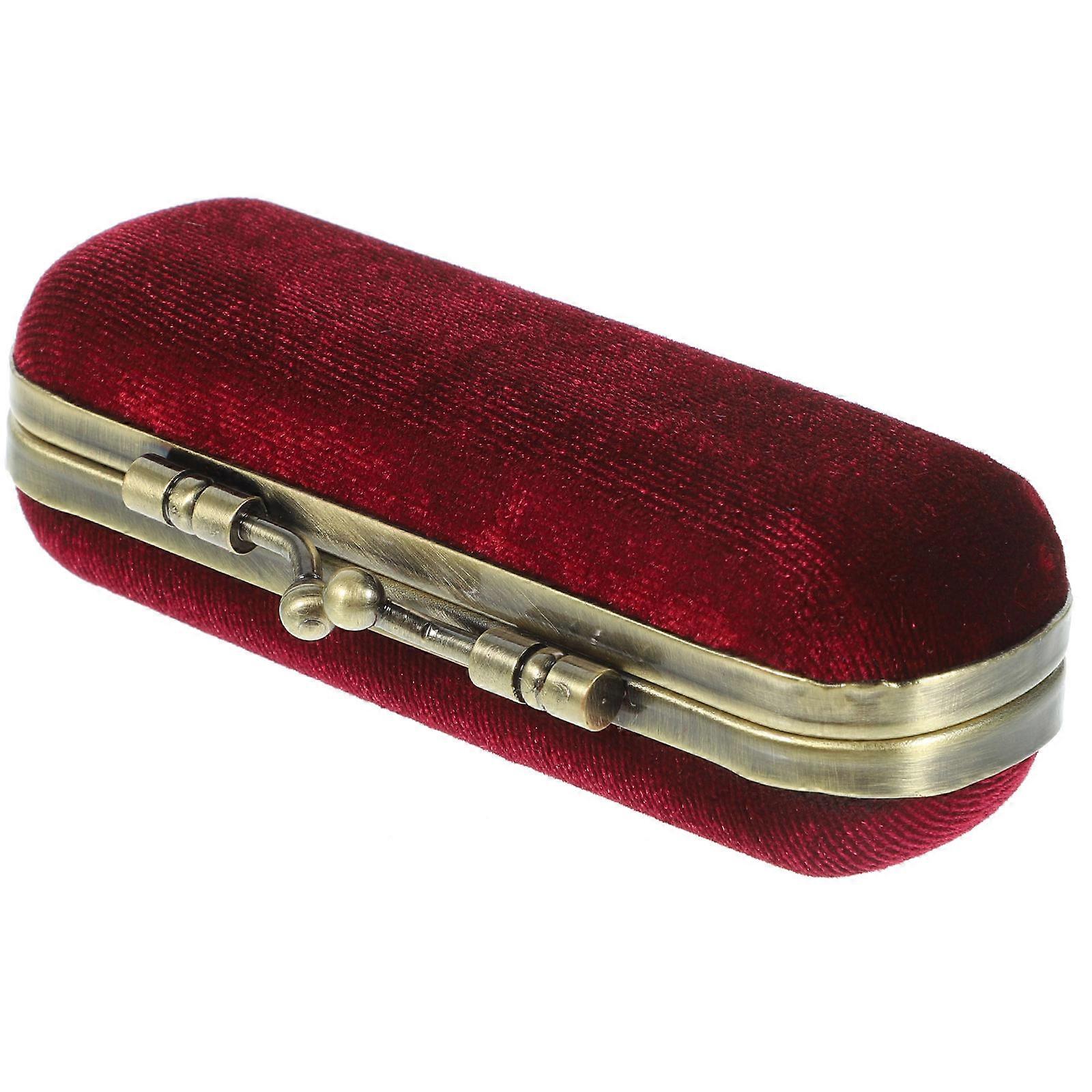 Retro Portable Lipstick Case with Mirror   Compact Storage Box for Women, Travel & Daily Use Accessory
