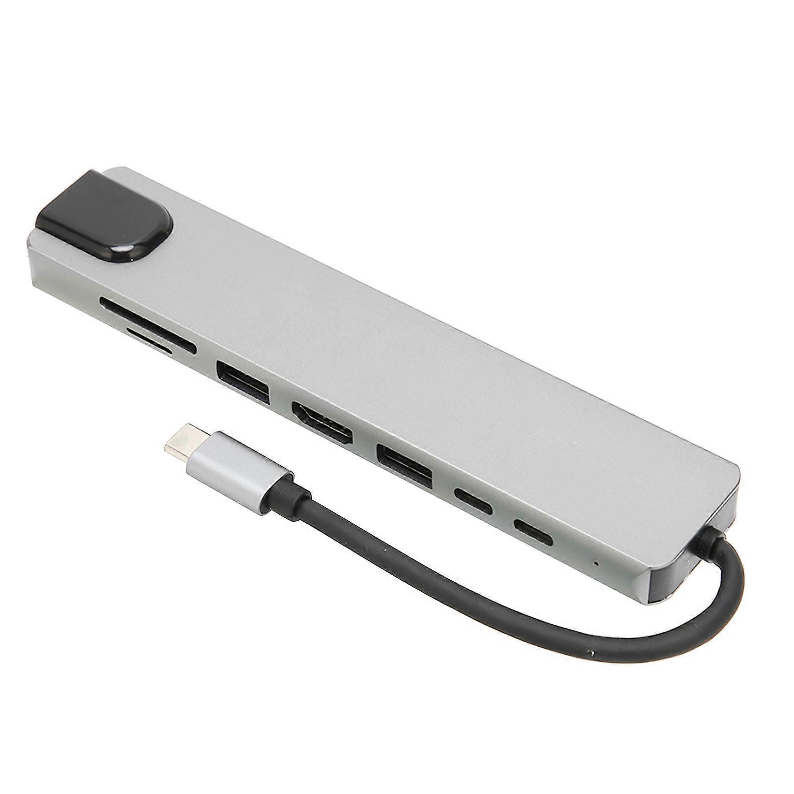 8 in 1 C Hub 4K 87W PD Charging 480Mbps Storage TF Card Reader USB Docking Station for Home Office Travelling