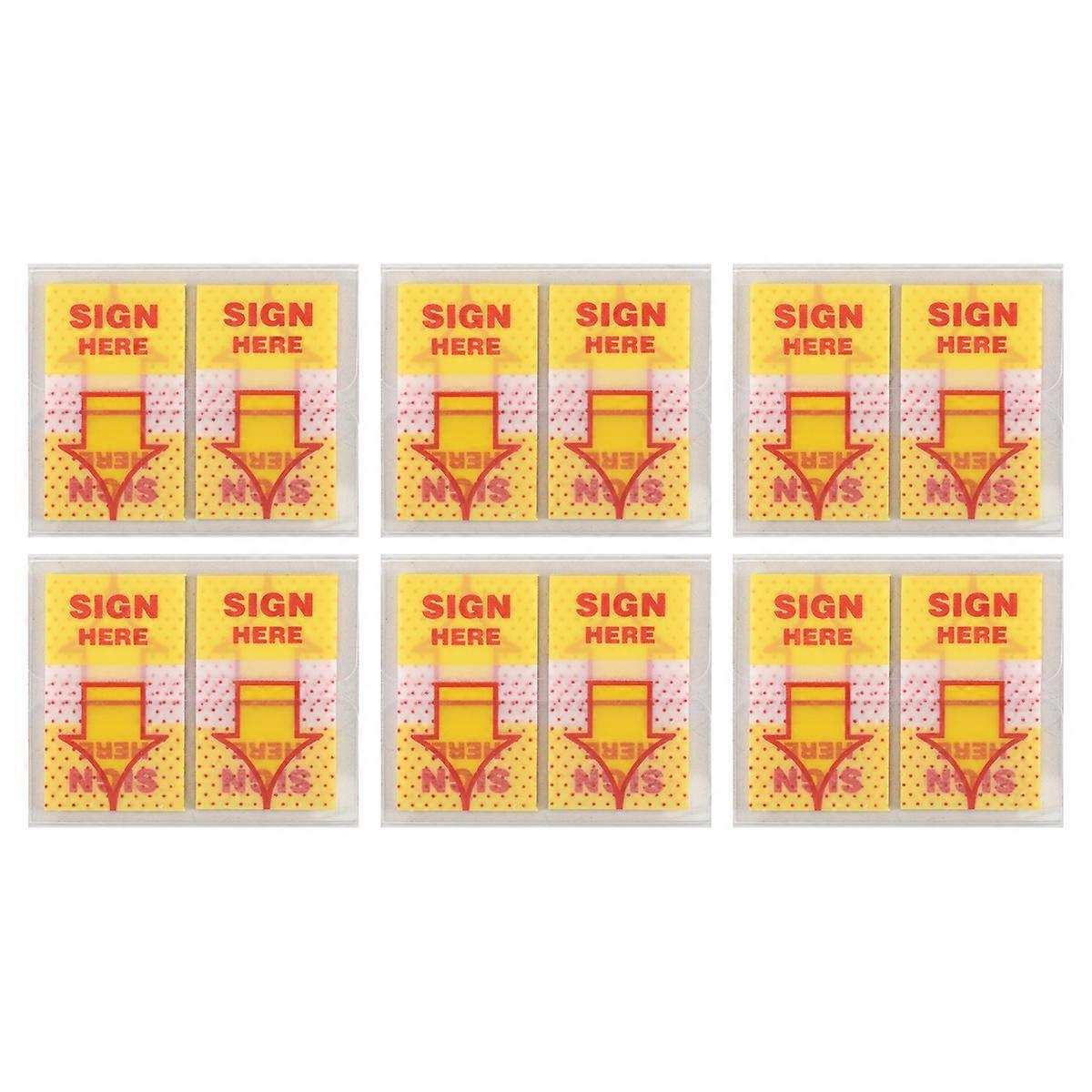 300 Stück „Hier unterschreiben“-Tabs, „Hier unterschreiben“, „Hier unterschreiben“, Aufkleber, „Hier unterschreiben“, Flaggen mit Spender, Pfeile, Flagge, 1 Inc