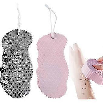 Luxury 2-Pack Exfoliating Bath Sponges - Ultra Soft 3D Design for UK Bathrooms
