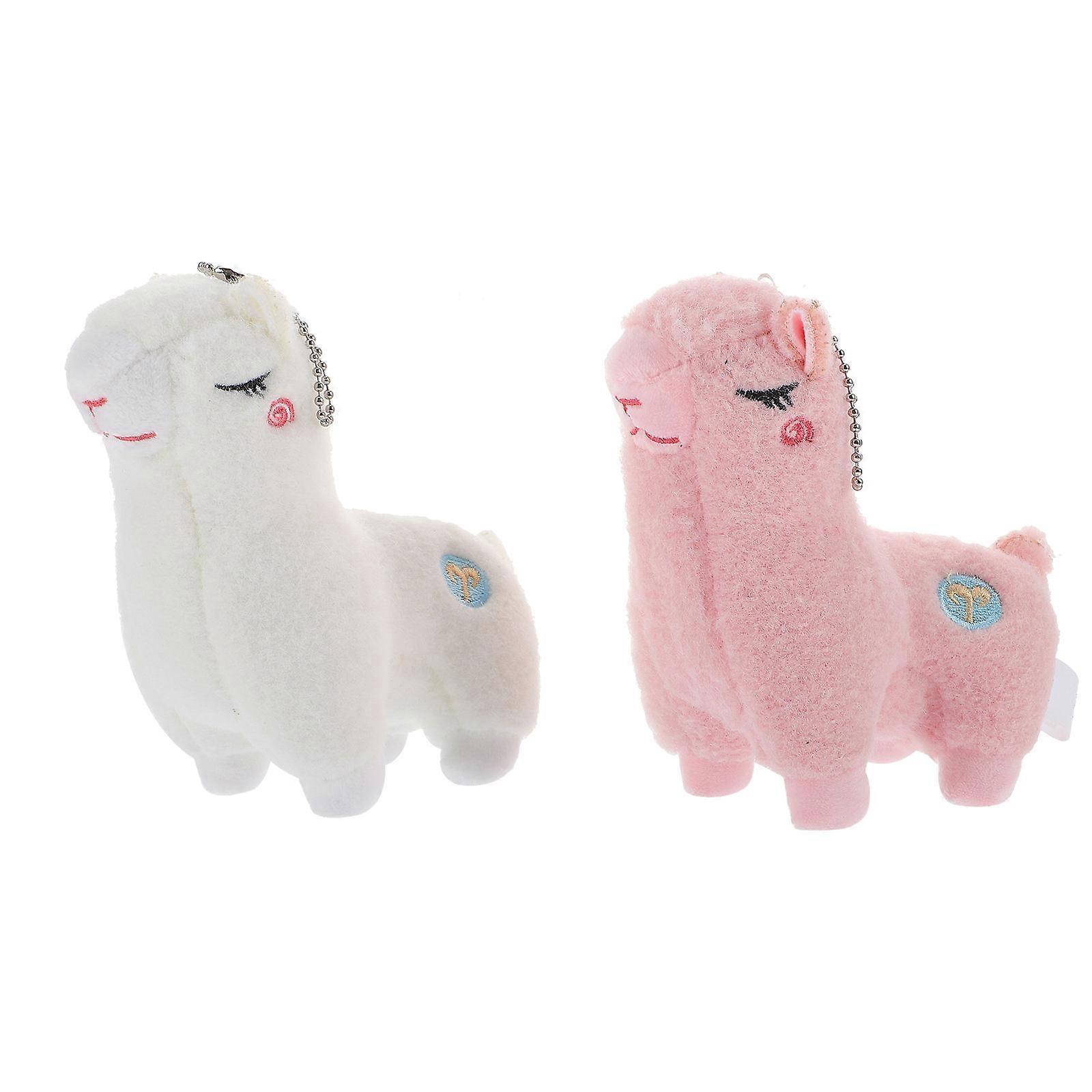 Plush Alpaca Keyring Charm Adorable Stuffed Animal Pendant for Handbags, Backpacks & Keys Unique Gift for Valentine's Day, Birthdays & Holidays