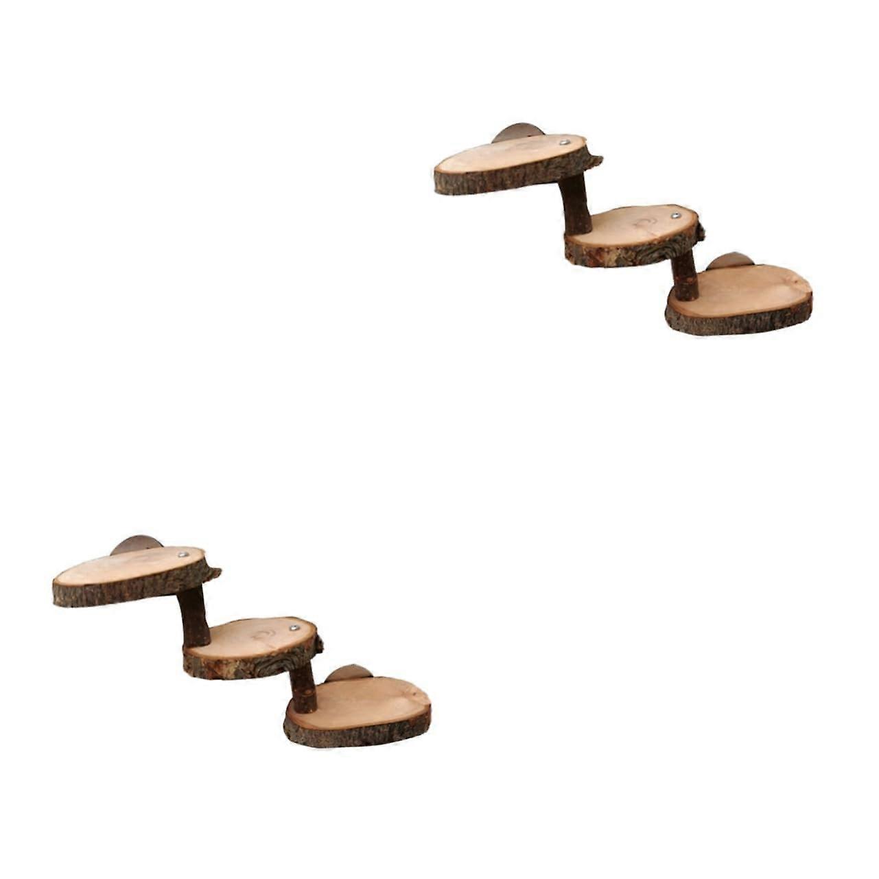 Hamster Wooden Ladder Set of 2 for Small Pets, Mini Climbing Toy for Hamsters, Guinea Pigs, and Chinchillas
