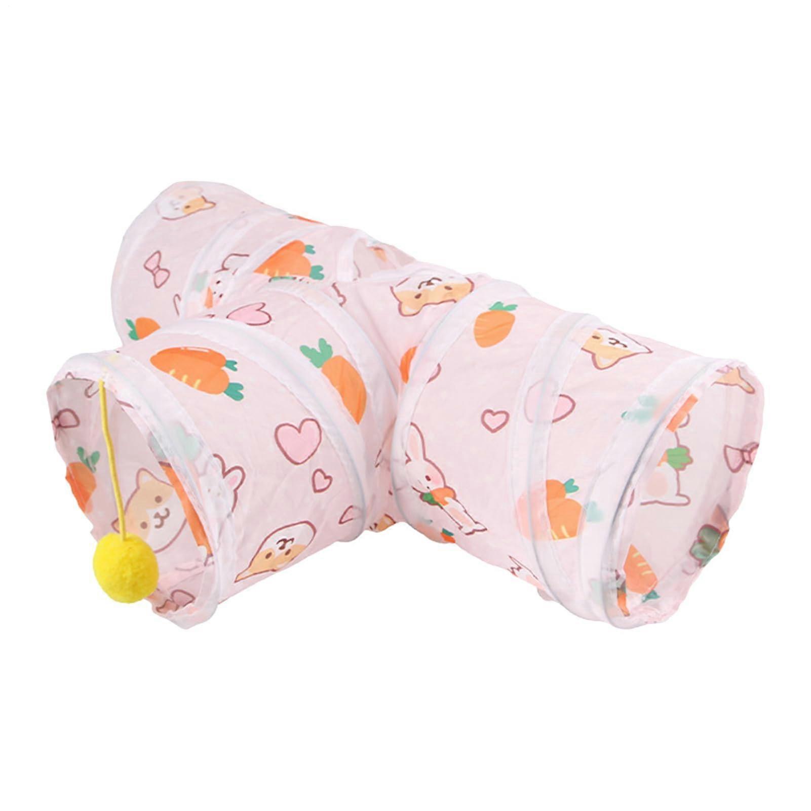 Rabbit Tunnel for Rabbits, Indoor Peekaboo Whistle, Foldable Toy Rabbit Tunnel, Interactive Tube