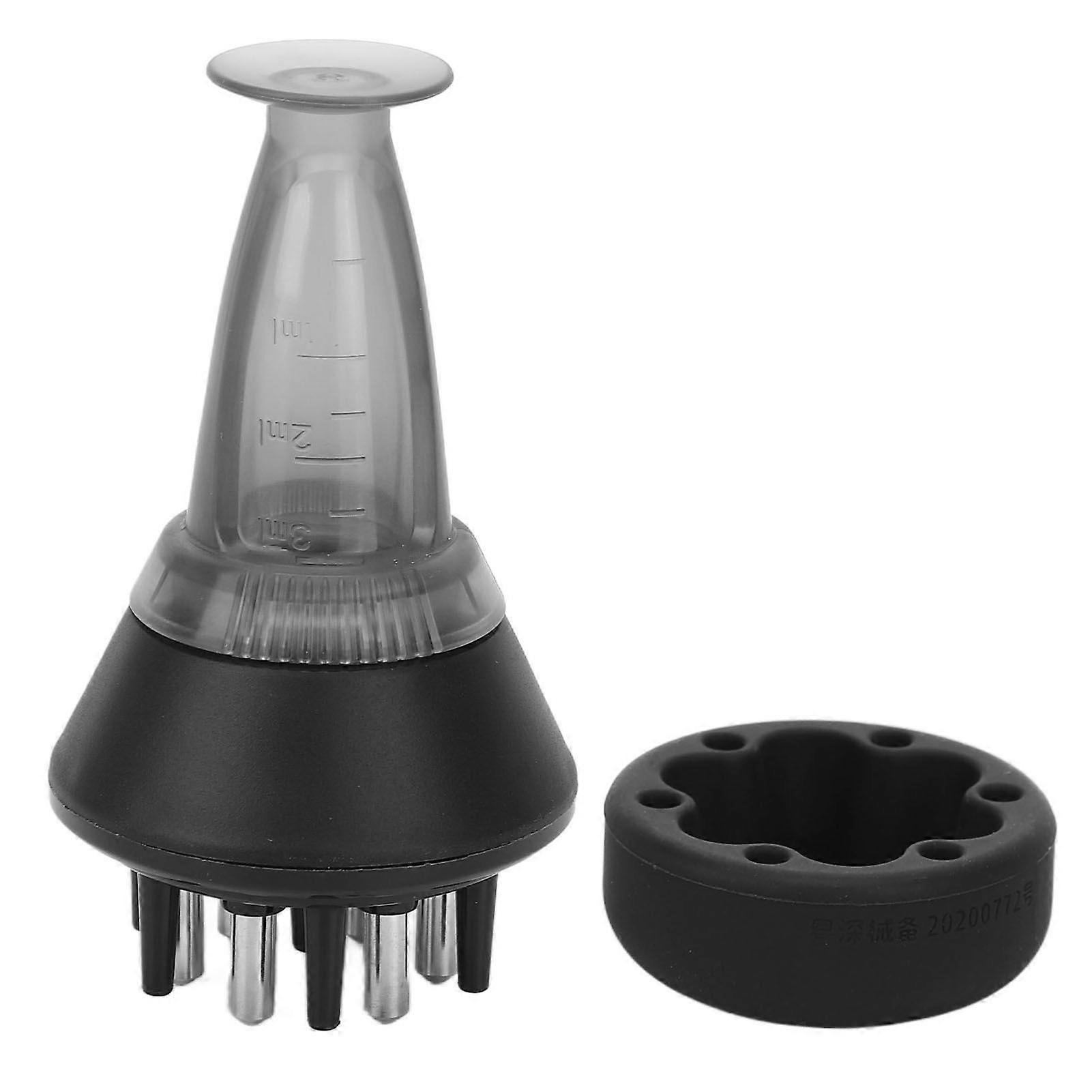 1ML Scalp Solution Applicator 7 Combs Ball Type Head Shampoo Hair Conditioner Massager BrushYMMR)