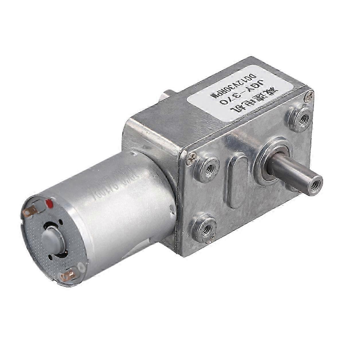 JGY370 DC Motor 12V 30RPM Reduce Speed Motor with High Torque Turbo Worm Geared Edition 0710