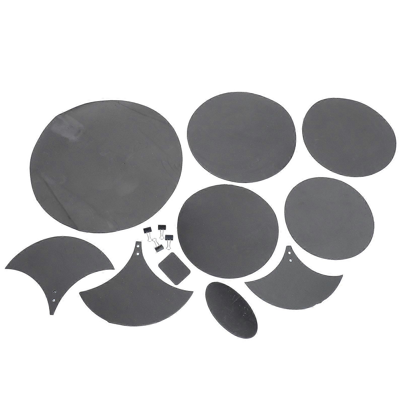 Mute Drum Pad Drum Sound Dampening Pads for Drummers Training Live Performance Anti-Falling Sand Belt 14Pcs Black