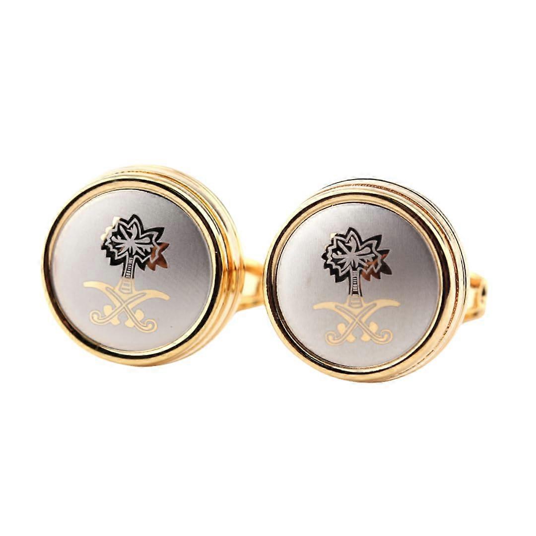 Men's Cufflinks 1 Pair Round Cufflinks for Men French Shirt Cufflinks Sleeve Pins