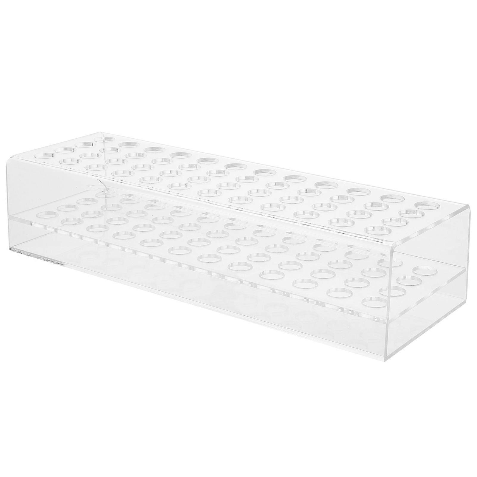 Office Pen Holder Desk Pen Stand Transparent Plastic Material For Stationery 9.4×3.3×2.1in Organizing Stationery Pens 1Set