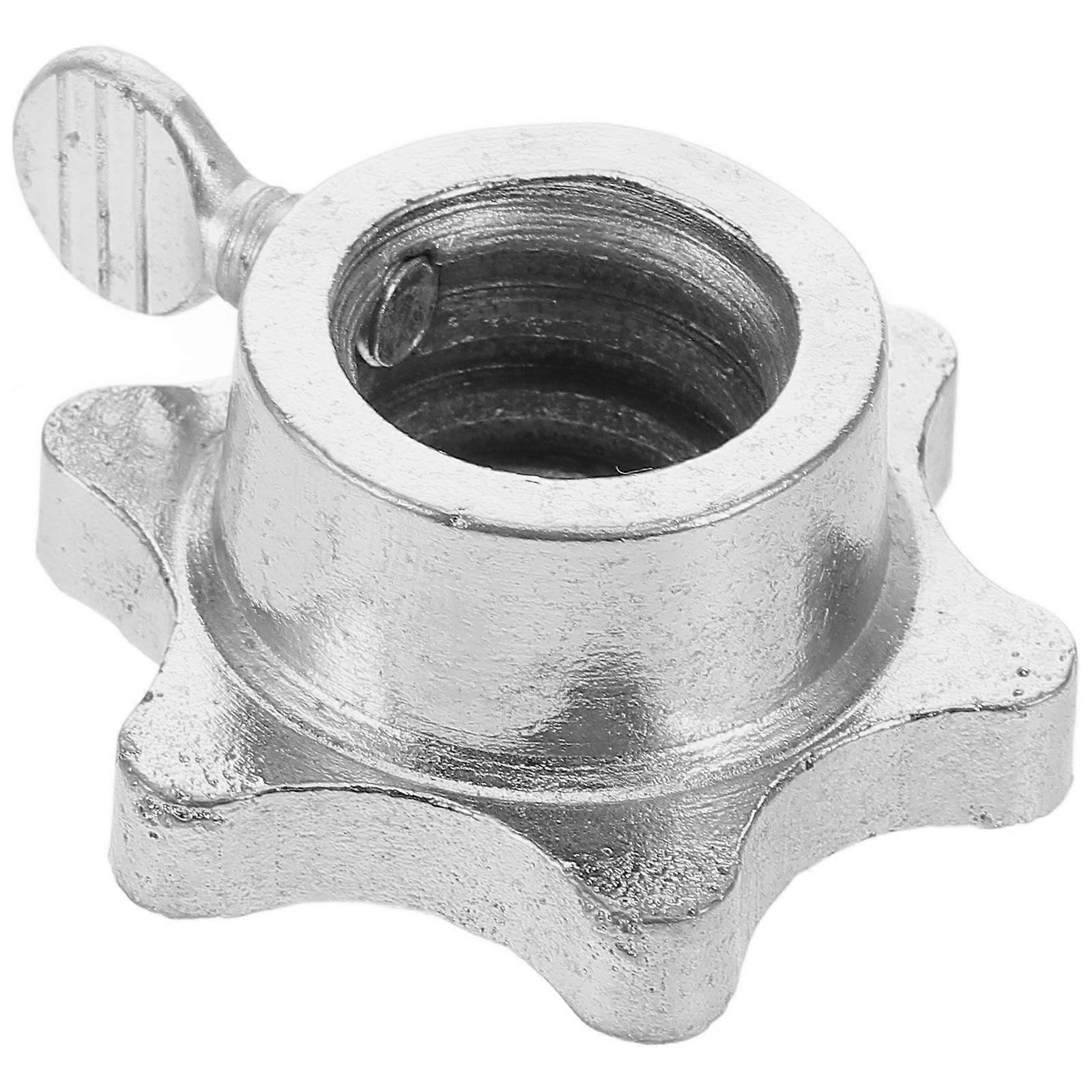Screw Clamps Anti Slip For Barbell Dumbbell Weightlifting Sessions Stable Support Silver Steel 1 Set