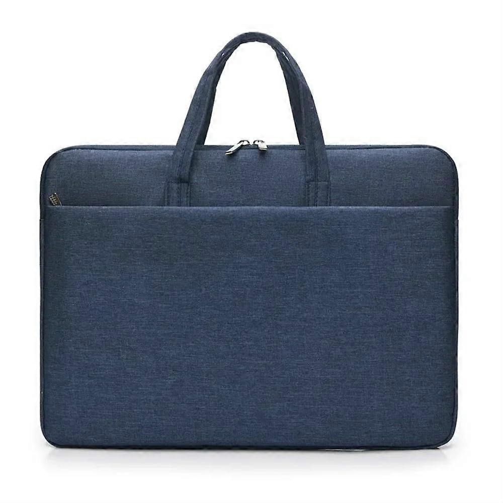 Portable briefcase, waterproof, for business and commuting, large capacity, laptop bag, computer bag, 35.6 cm (14 inches) blue