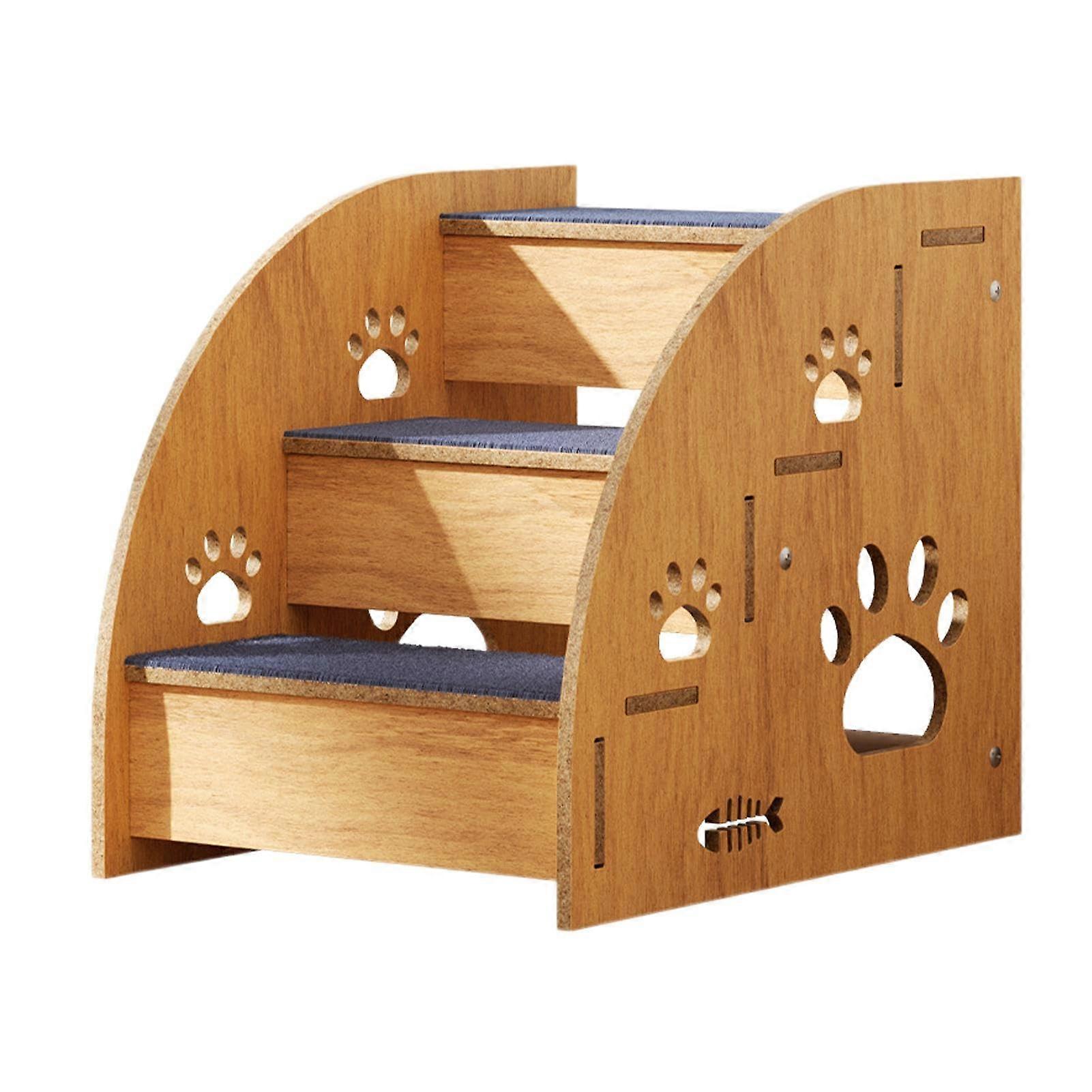 Pet Stairs for Small, Medium, and Large Dogs and Cats - 2 to 4 Steps with Side Wall, Stairs for Sofa and Bed