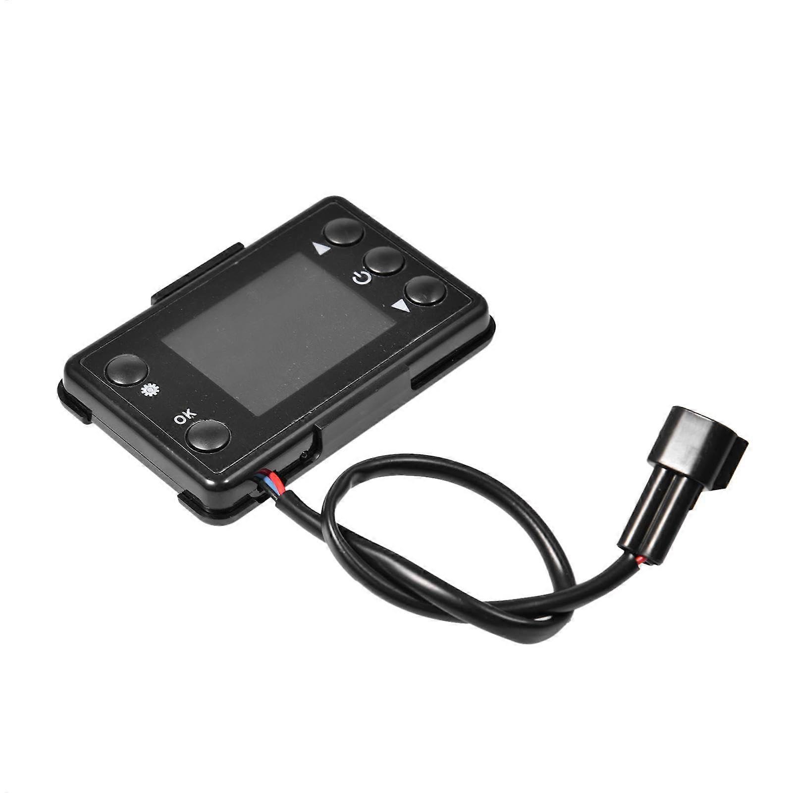12V/24V LCD Monitor Auxiliary Heater Switch for Car Air Heater Remote Control - Universal Black Display Controller
