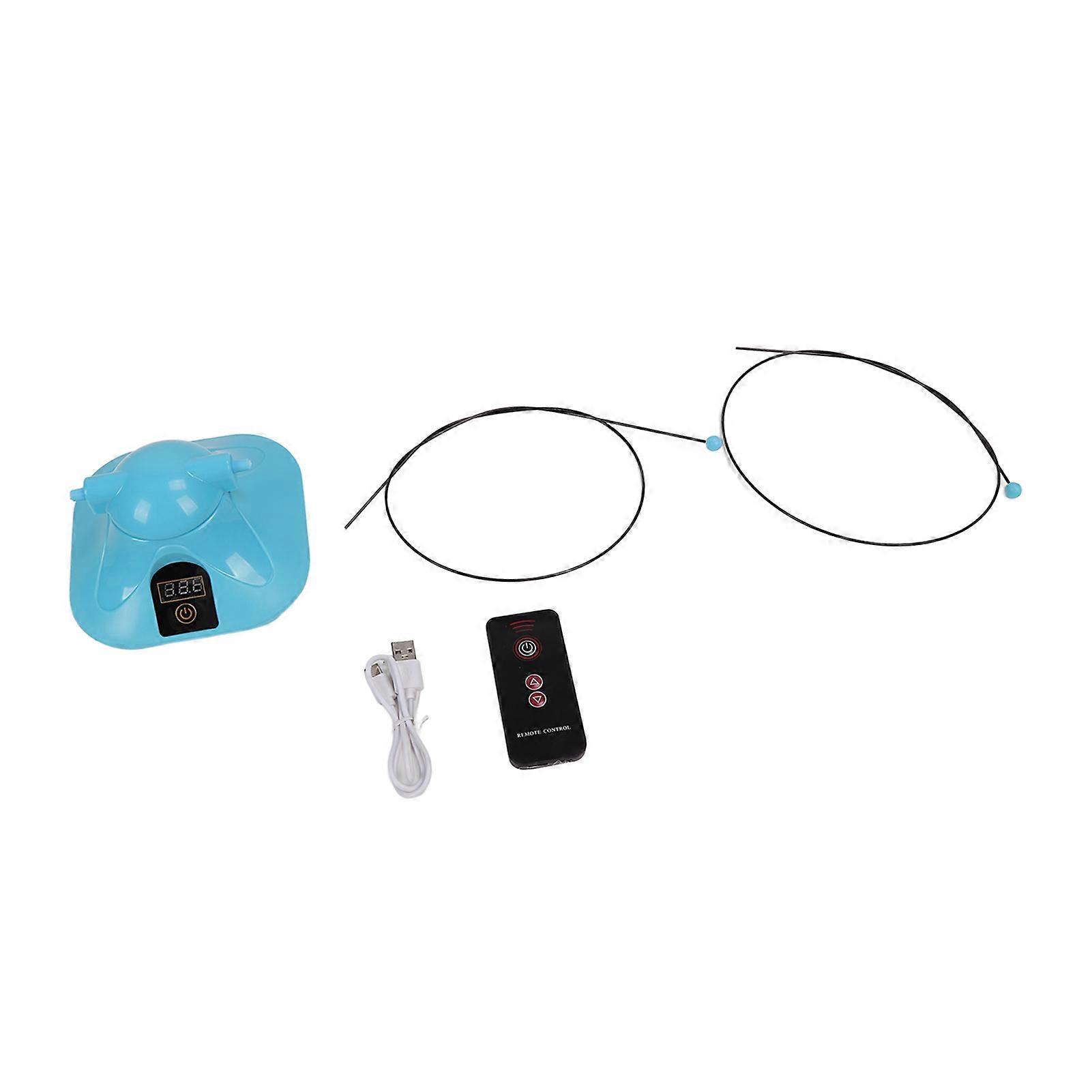 Smart Jump Rope Machine Type C Charging Automatic Rope Skipping Machine for Exercise Blue