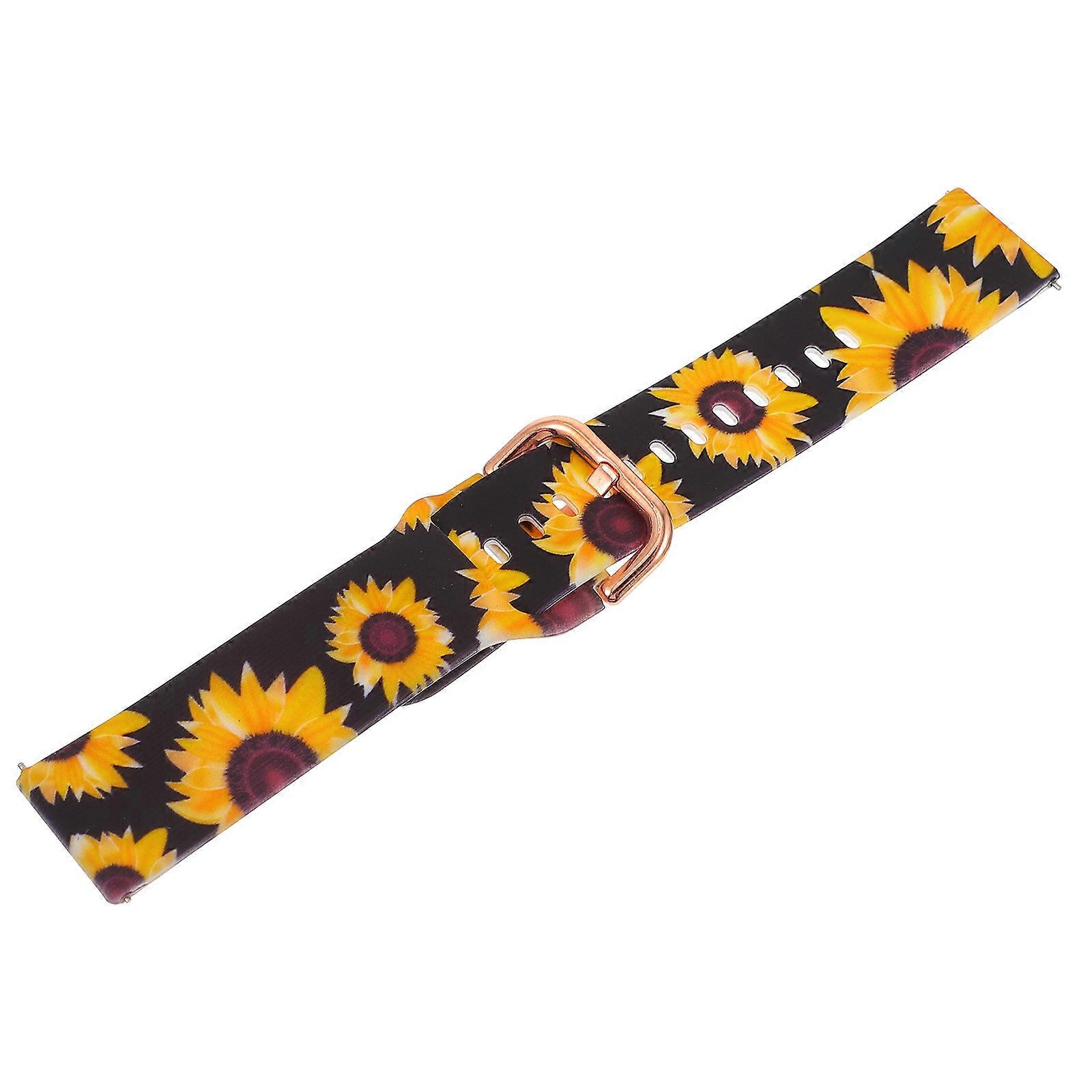 Silicone Replacement Strap for Watch Stylish Floral Design, Durable & Flexible Band for Women, Fits All Occasions