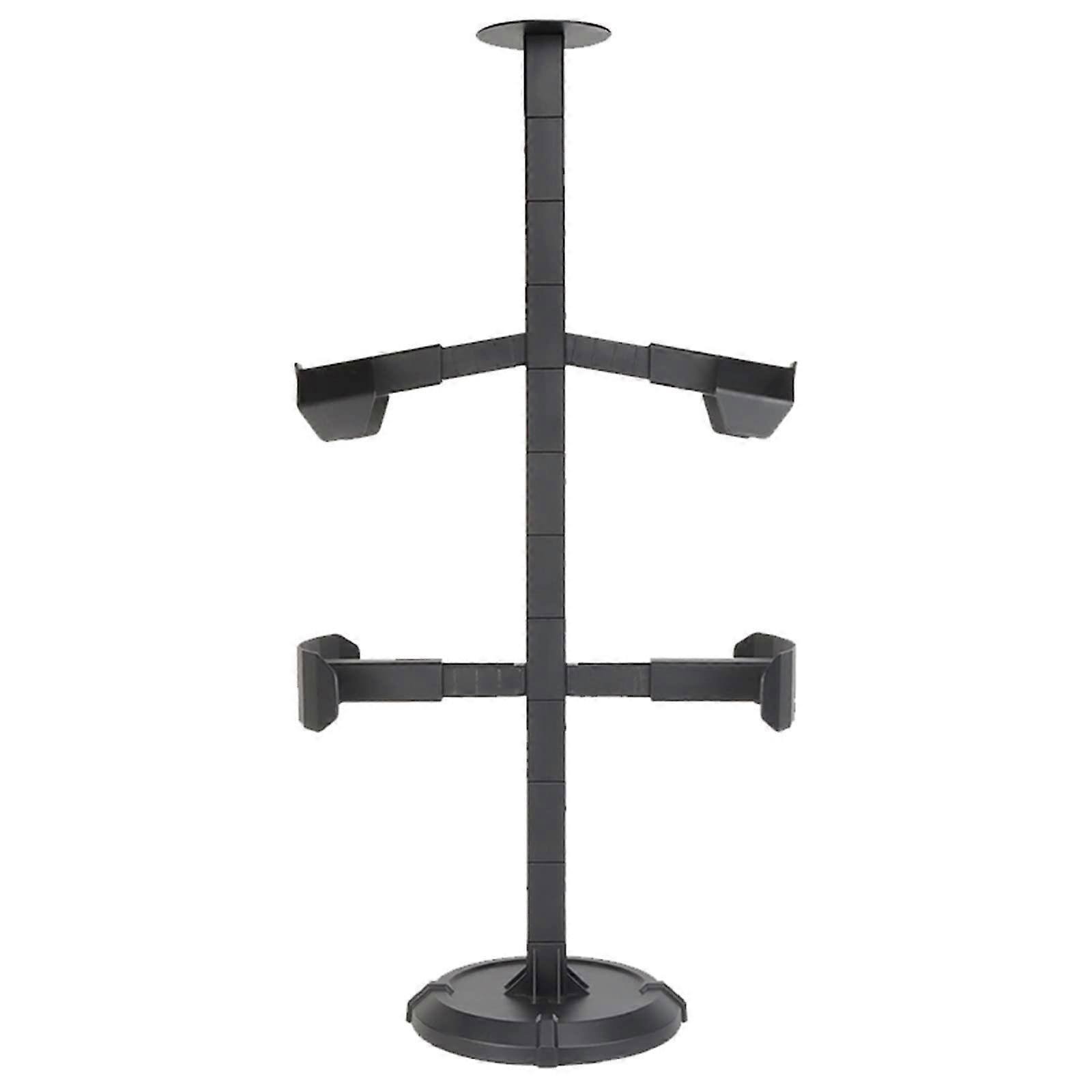 Tactical Equipment Stand, Display Rack for Helmet Vest Belt, Adjustable Organizer Used In Indoor Home Garage Counter, 2 Colors (Color : Black)