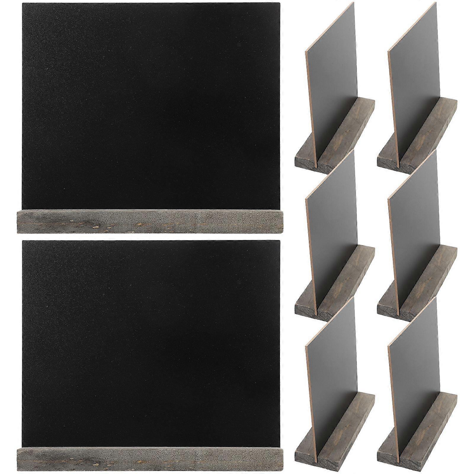 8pcs μίνι επιτραπέζιοι πίνακες κιμωλίας υπογράφουν ξύλινο πλαισιωμένο μικρό μαυροπίνακα με αφαιρούμενη βάση για το γάμο εστιατορίων