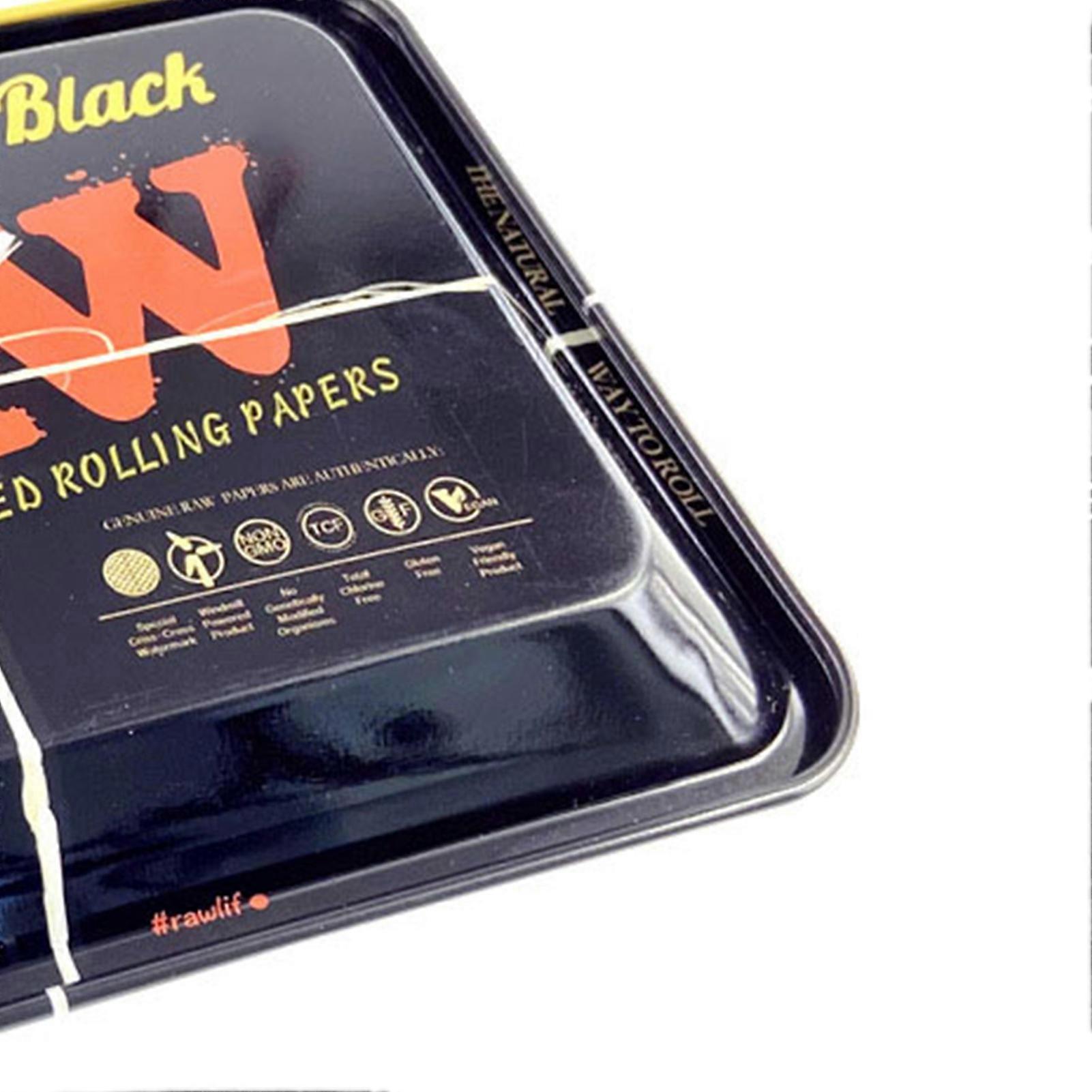 Rolling Tray Double Sided Printing 18x12.5cm Portable Compact Tinplate Material Metal Rolling Tray for Cigarette Accessories 