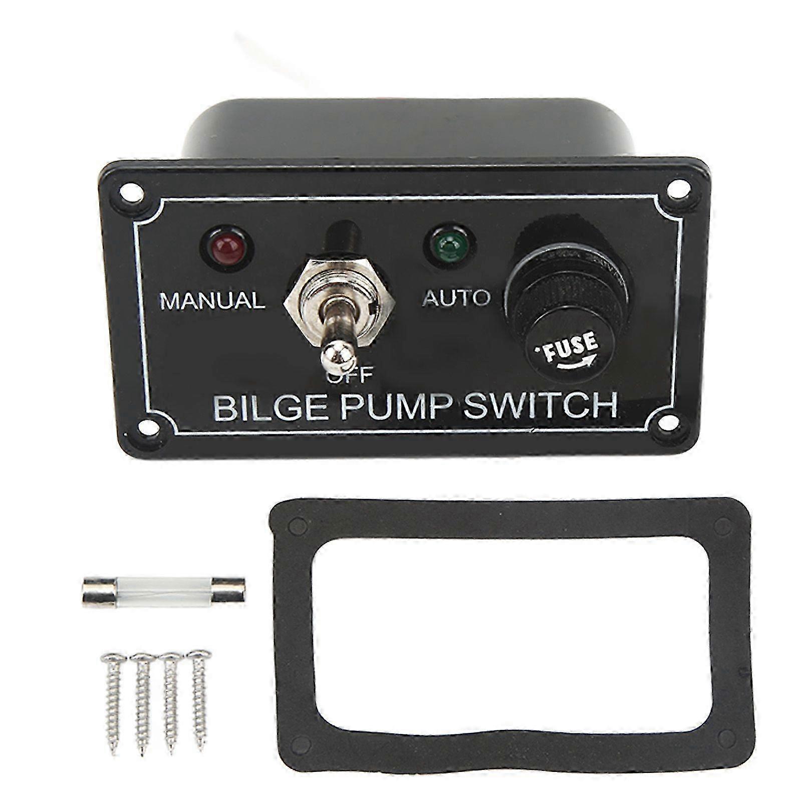 Rocker Toggle Switch Panel Bilge Pump Auto Off Manual Switch Panel for RV Yacht Car SZRH A-C