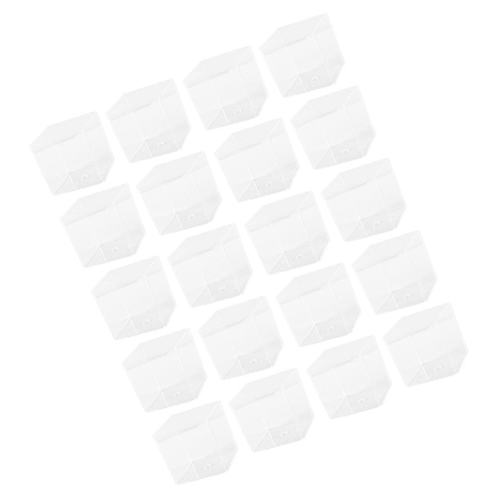 Beverage Container Yogurt Containers PP Material 4.3X4.3X4.3CM 90ml Transparent Elegant Design 20Pcs