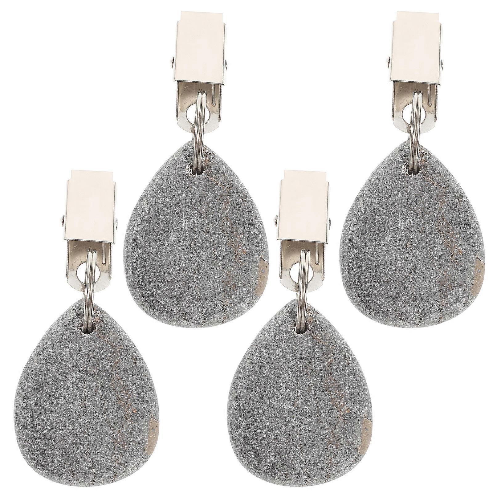Delicate Tablecloth Weights Tablecloth Holder Non-slip Clamping Stone 4Pcs